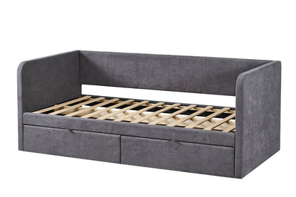 Bed 'Parma' 90x200 met lattenbodem Stof Grijs (2c) - foto 3
