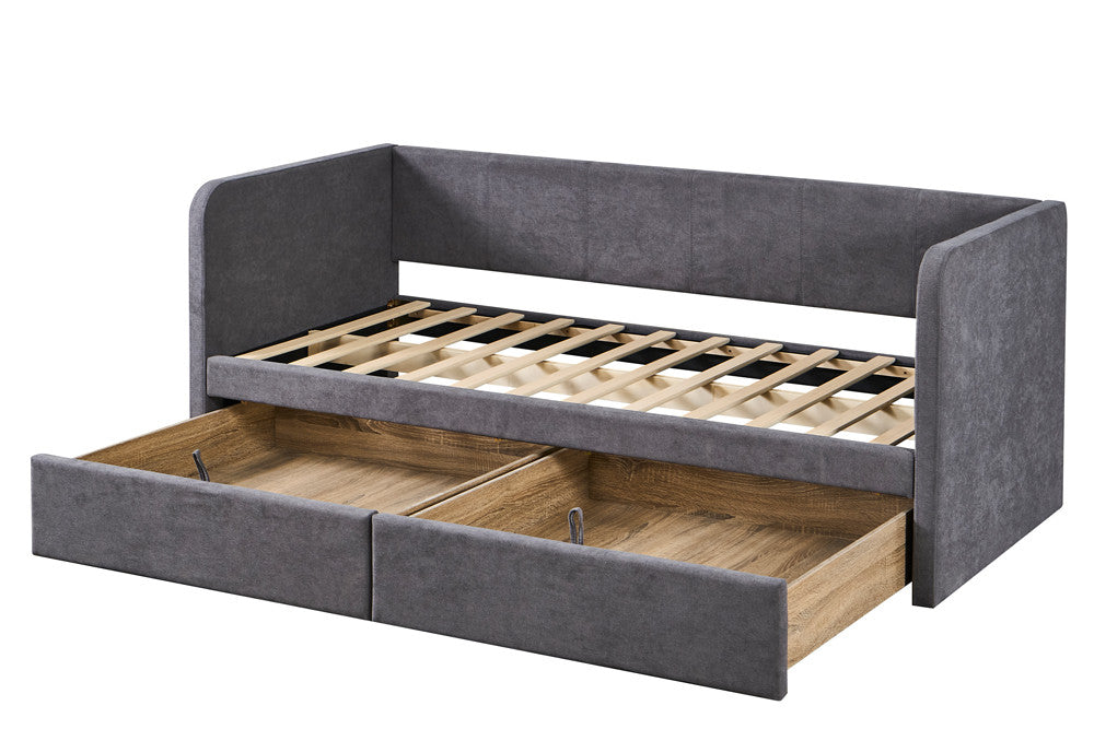 Bed 'Parma' 90x200 met lattenbodem Stof Grijs (2c) - foto 4