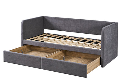 Bed 'Parma' 90x200 met lattenbodem Stof Grijs (2c) - foto 4