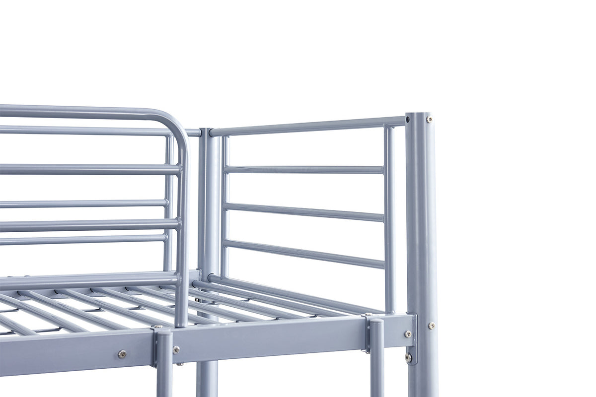 Stapelbed 'Sammy' 90x200 Splitsbaar Metaal Lichtgrijs (2c) - foto 6