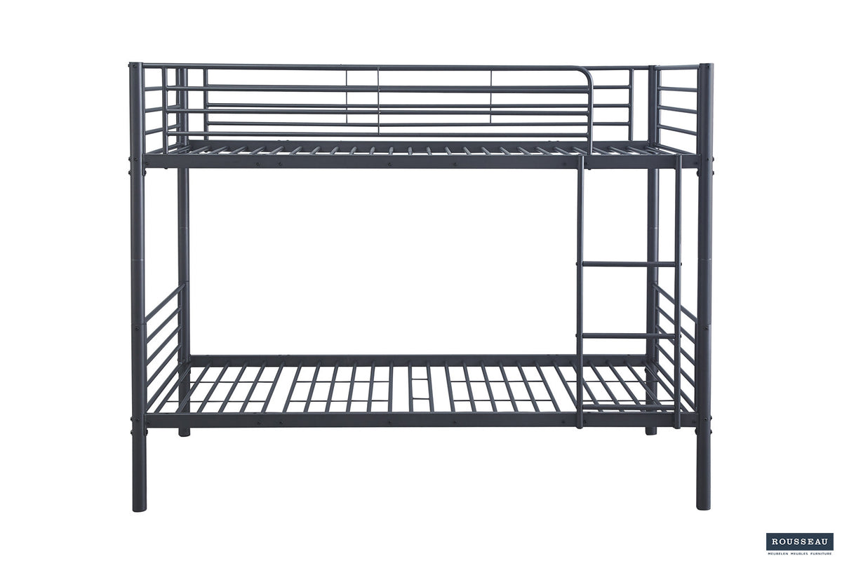 Stapelbed 'Sammy' 90x200 Splitsbaar Metaal Donkergrijs (2c) - foto 2