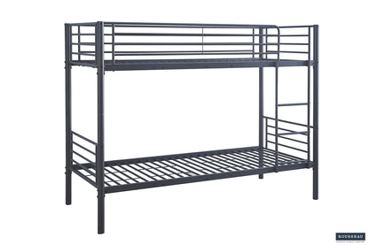 Stapelbed 'Sammy' 90x200 Splitsbaar Metaal Donkergrijs (2c) - foto 4