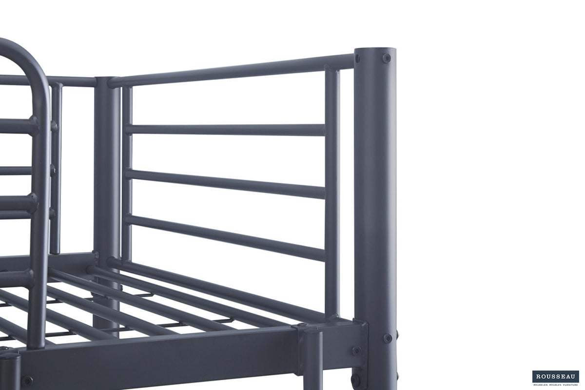 Stapelbed 'Sammy' 90x200 Splitsbaar Metaal Donkergrijs (2c) - foto 6