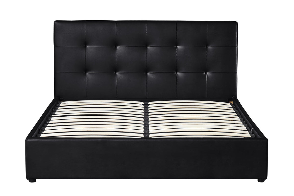 Bed met koffer 'Porto' 160x200 met lattenbodem PU Zwart (2c) - foto 2