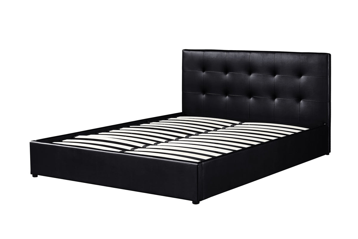 Bed met koffer 'Porto' 160x200 met lattenbodem PU Zwart (2c) - foto 3
