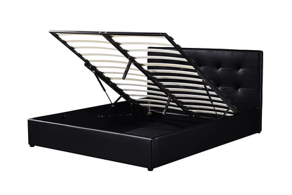 Bed met koffer 'Porto' 160x200 met lattenbodem PU Zwart (2c) - foto 4