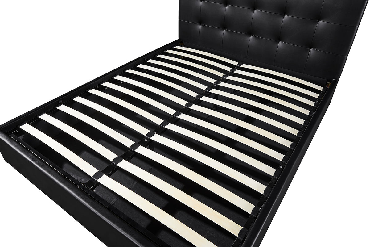 Bed met koffer 'Porto' 160x200 met lattenbodem PU Zwart (2c) - foto 6