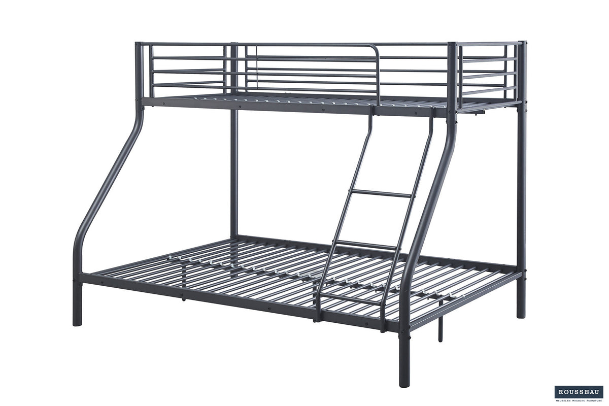 Stapelbed 'Trio' metaal 140/90x200 Donkergrijs (2c) - foto 3