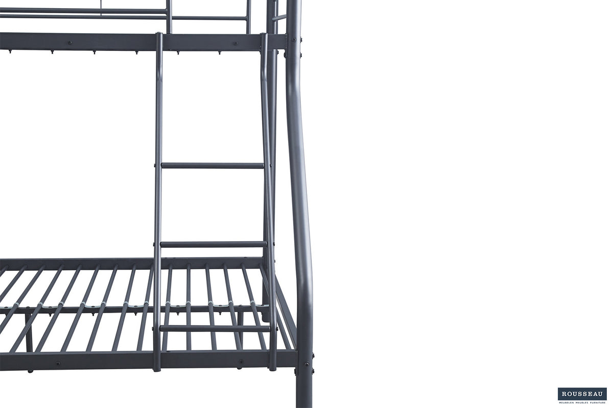 Stapelbed 'Trio' metaal 140/90x200 Donkergrijs (2c) - foto 5