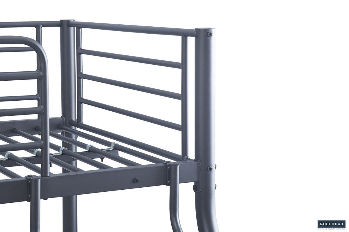 Stapelbed 'Trio' metaal 140/90x200 Donkergrijs (2c) - foto 6
