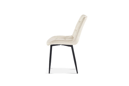 SALE - Stoel 'Juta' Fluweel Beige (2/doos) - foto 4