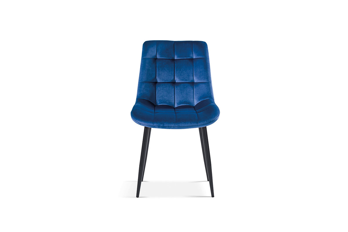 SALE - Stoel 'Juta' Fluweel Blauw (2/doos) - foto 3