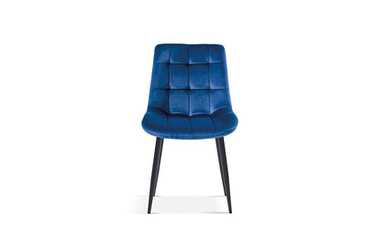 SALE - Stoel 'Juta' Fluweel Blauw (2/doos) - foto 3