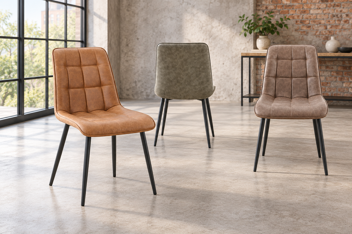 Stoel 'Furas' Vintage PU Cognac (2/doos) - foto 4