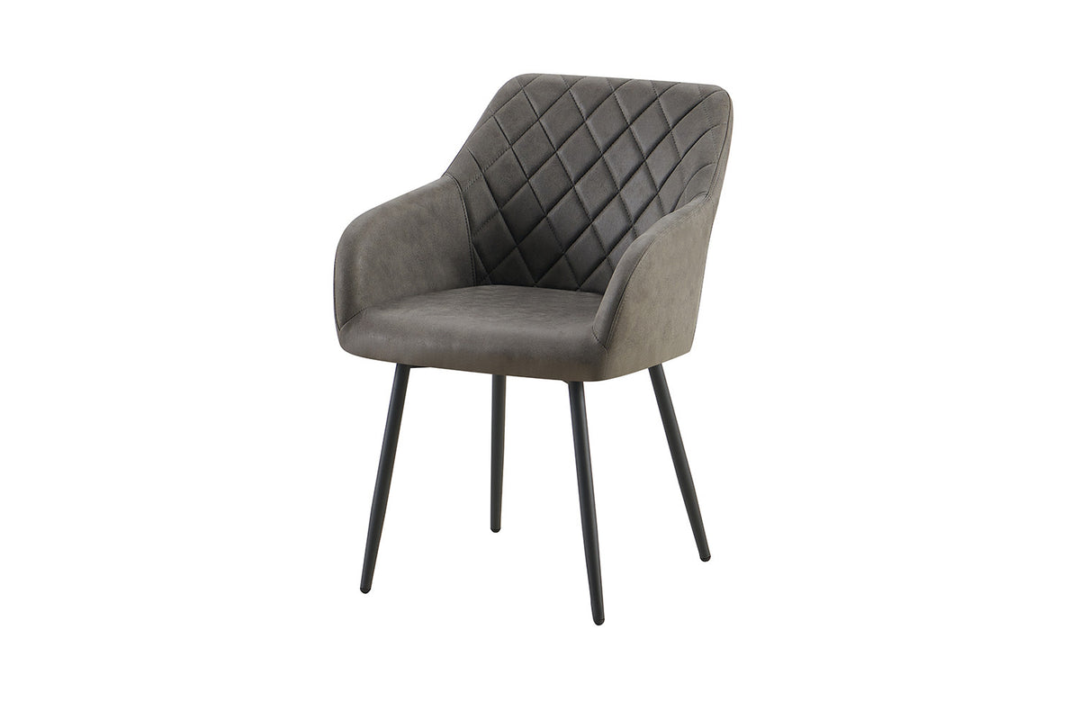 Stoel 'Peron' Micro fiber PU Grijs (2/doos) - foto 5