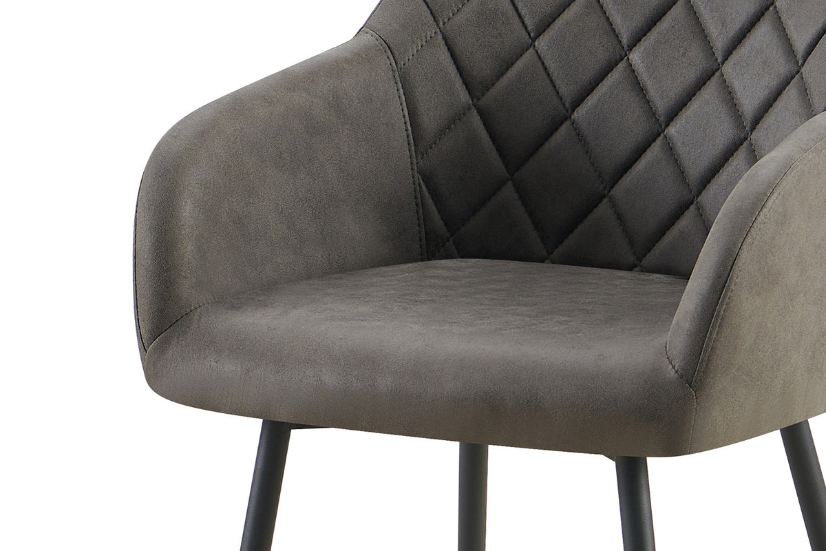 Stoel 'Peron' Micro fiber PU Grijs (2/doos) - foto 8