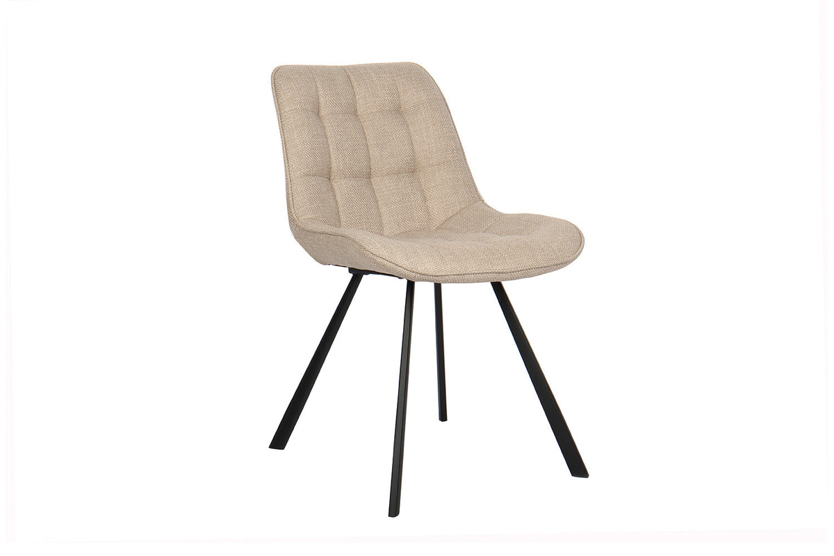SALE - Stoel 'Ariba' Stof Ote Montego 178 Beige/Lichtgrijs (2/doos) - foto 4