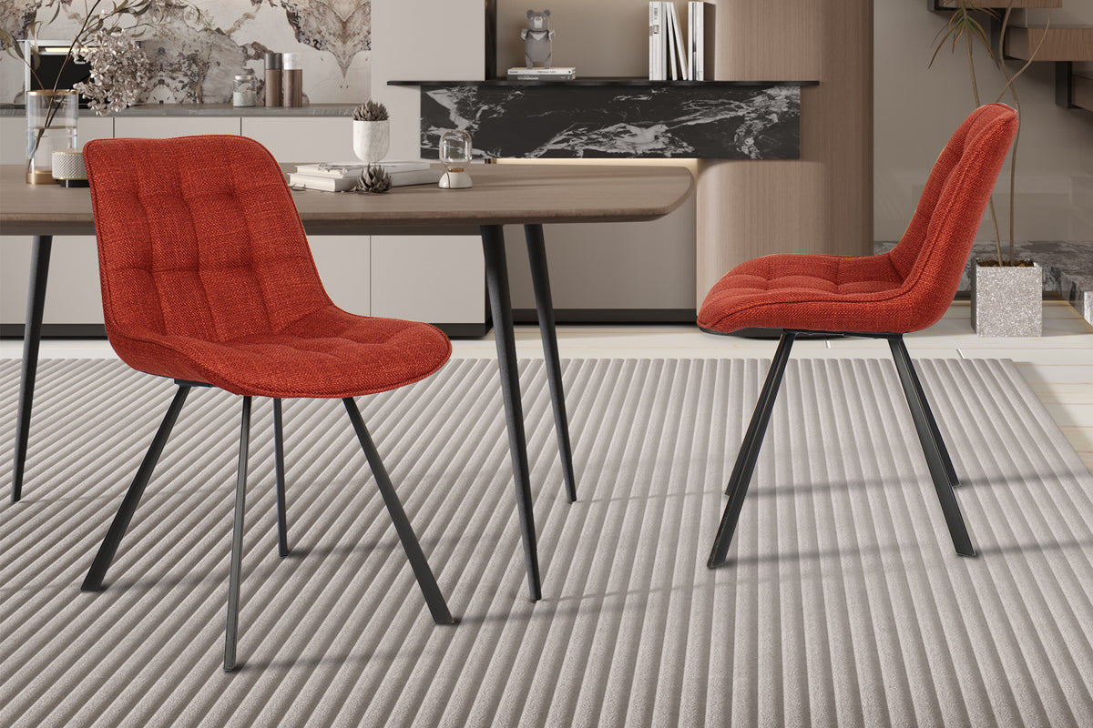 SALE - Stoel 'Ariba' Stof Ote Montego 253 Rood (2/doos)