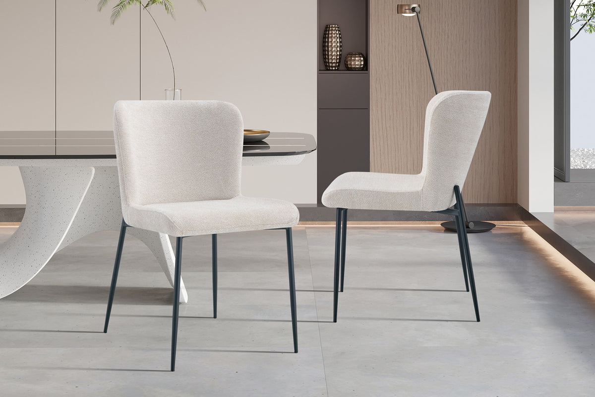 Stoel 'Lisa' Stof Fabb Raven 24 Beige (2/doos)