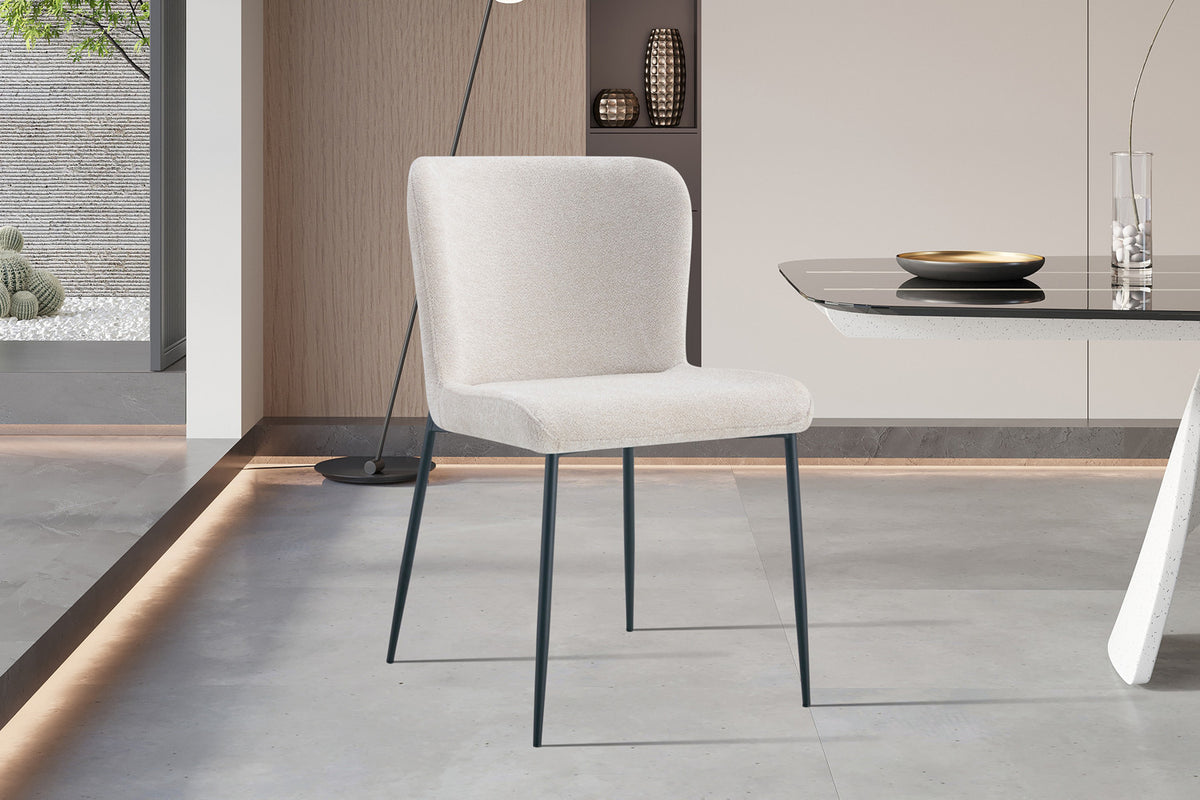 Stoel 'Lisa' Stof Fabb Raven 24 Beige (2/doos) - foto 2