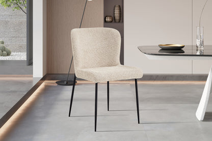 Stoel 'Lisa' Bouclé Beige (2/doos) - foto 2