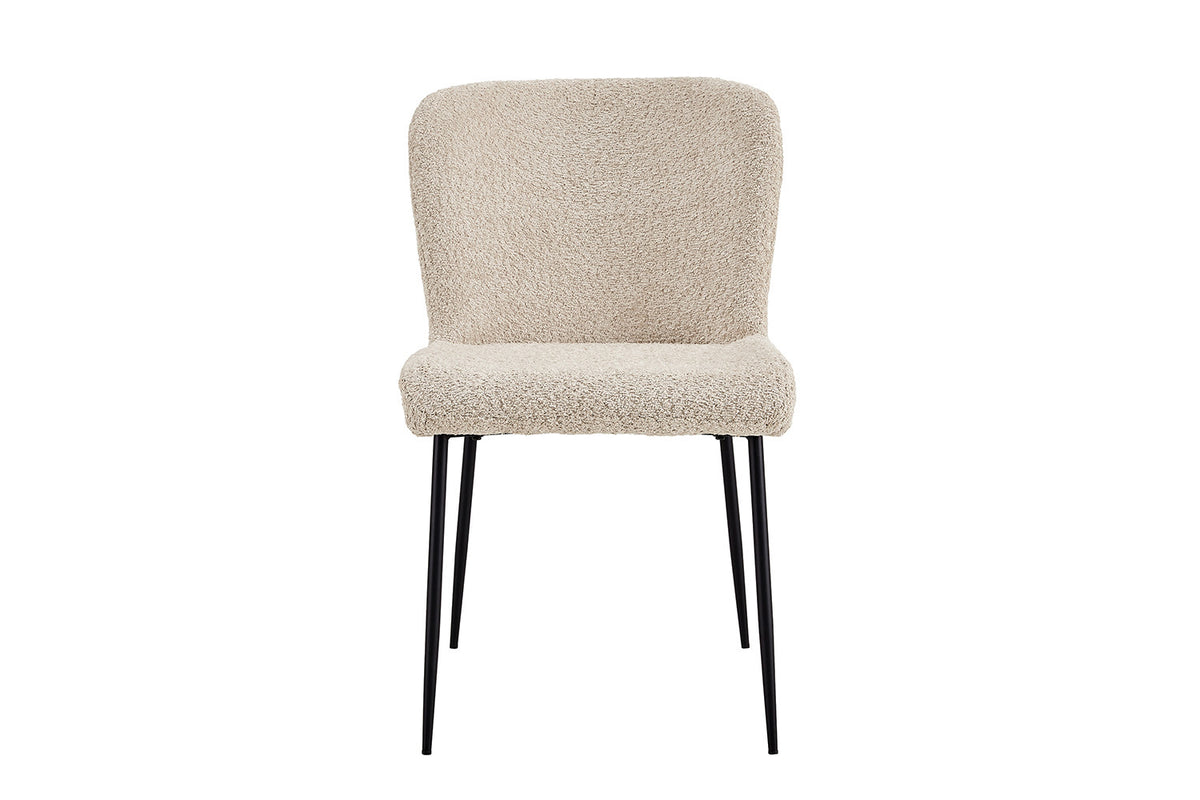 Stoel 'Lisa' Bouclé Beige (2/doos) - foto 4