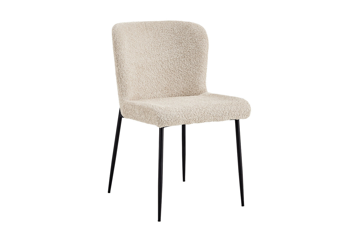 Stoel 'Lisa' Bouclé Beige (2/doos) - foto 5