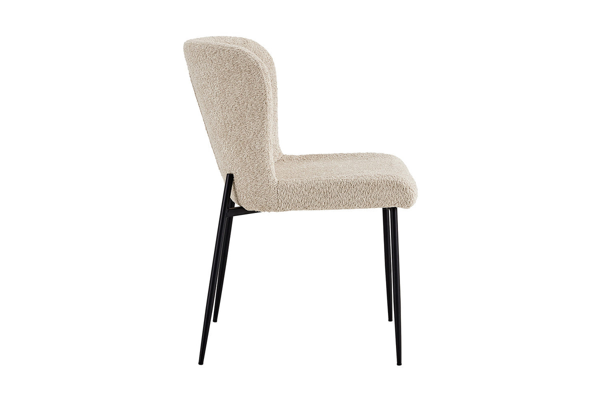 Stoel 'Lisa' Bouclé Beige (2/doos) - foto 6