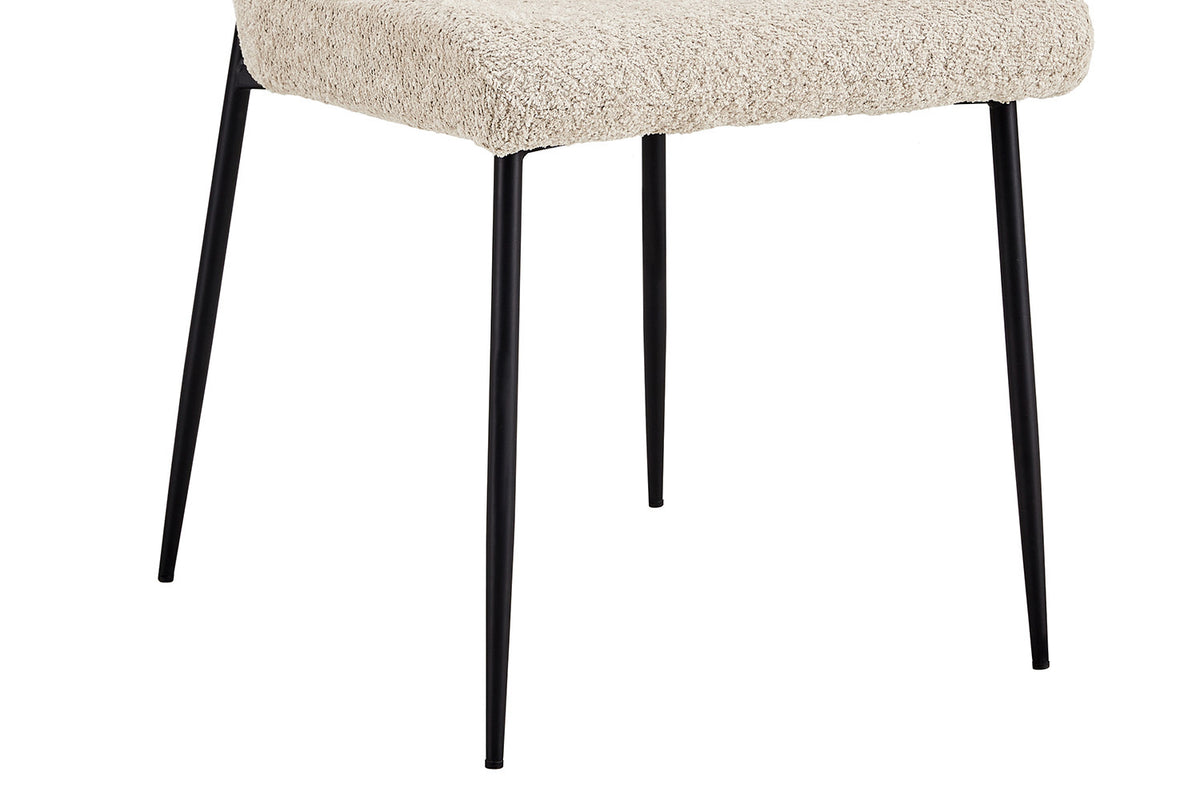 Stoel 'Lisa' Bouclé Beige (2/doos) - foto 9