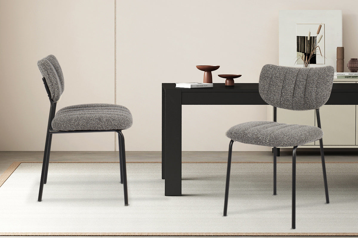 SALE - Stoel 'Antura' Stof Ote Lisa 456 Donkergrijs (2/doos)