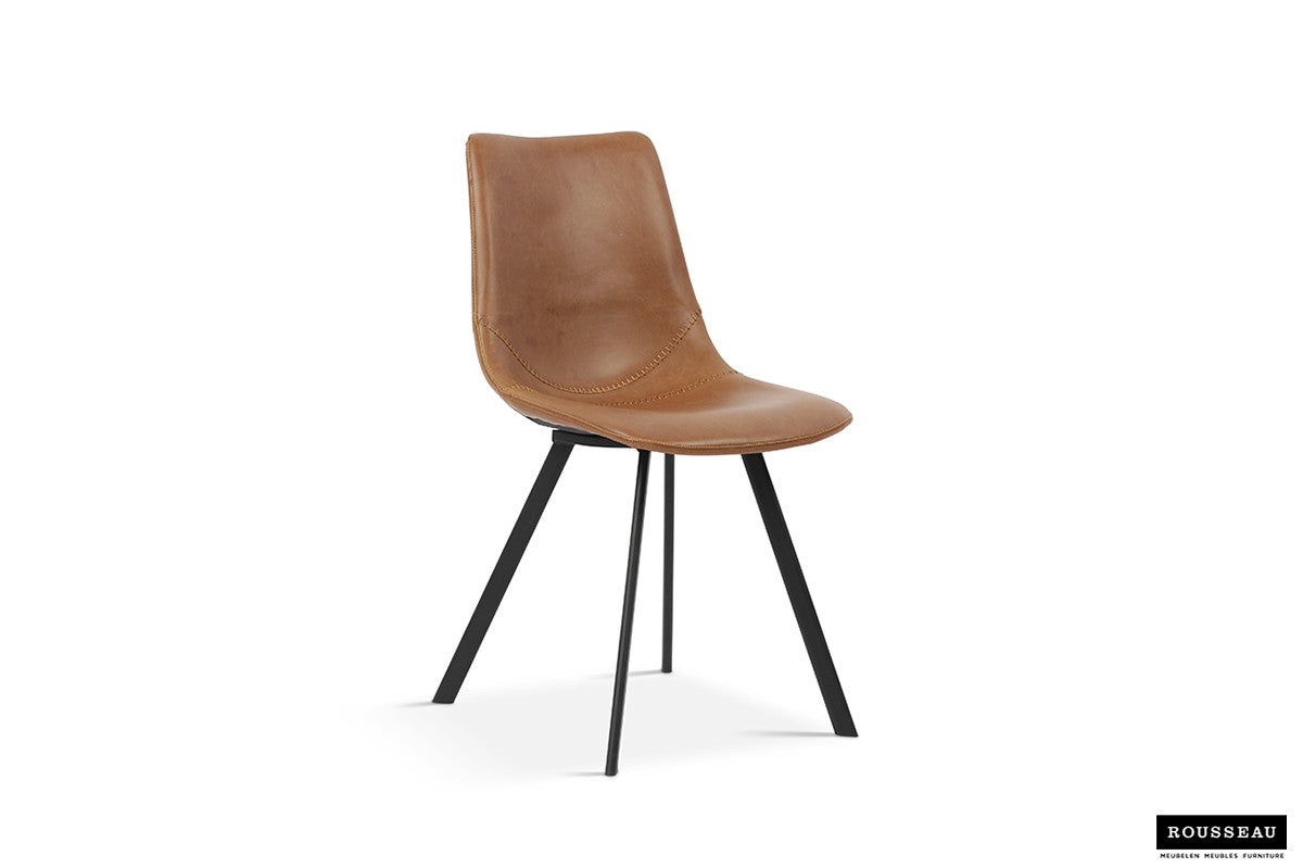 Stoel 'Oslo' PU Cognac (2/doos) - foto 2