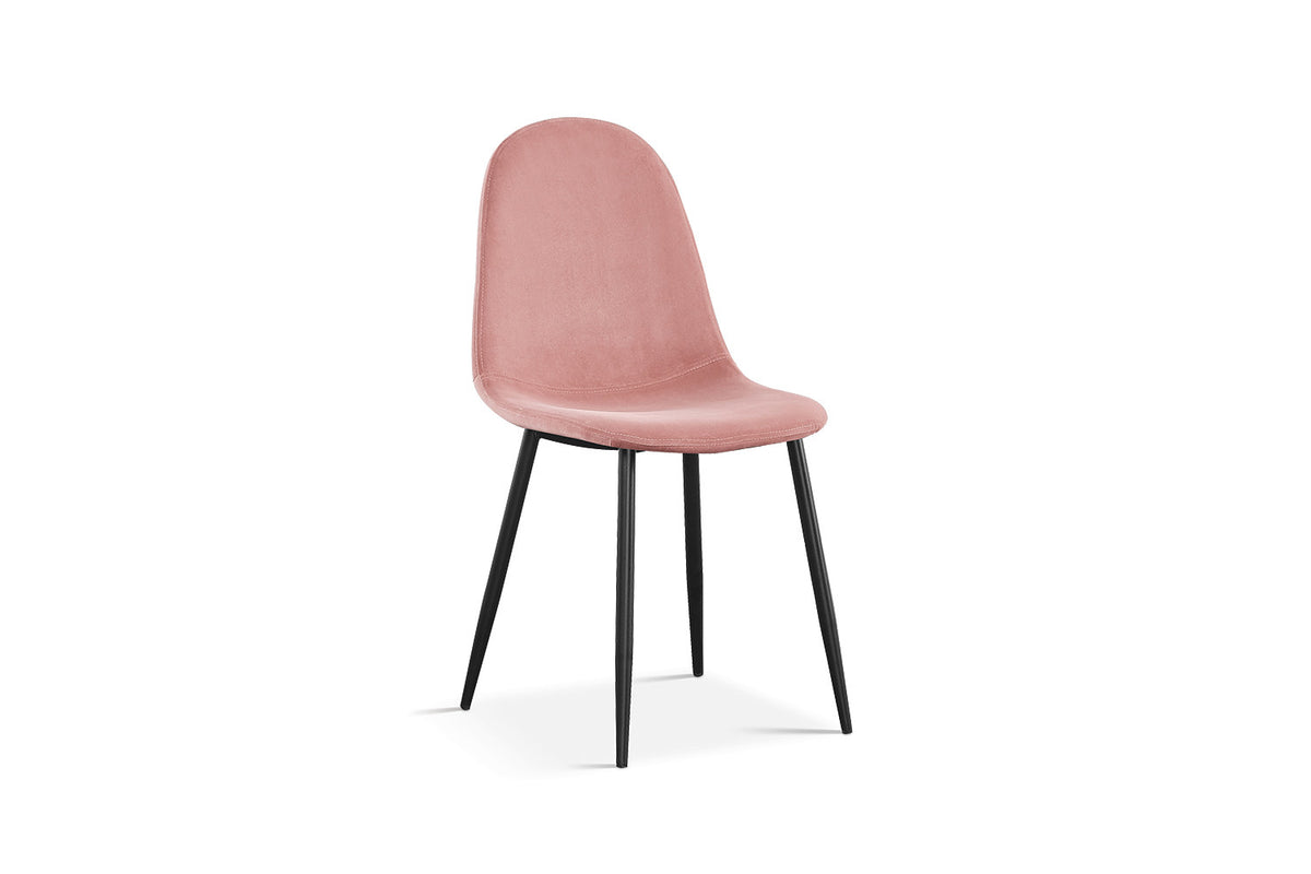 SALE - Stoel 'Boy' Fluweel Roze (4/doos) - foto 3