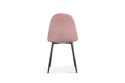 SALE - Stoel 'Boy' Fluweel Roze (4/doos) - foto 5