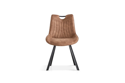 Stoel 'Pablo' Micro fiber PU Donkerbruin (2/doos) - foto 4