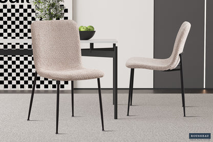 SALE - Stoel 'Alice' Bouclé Beige (2/doos)