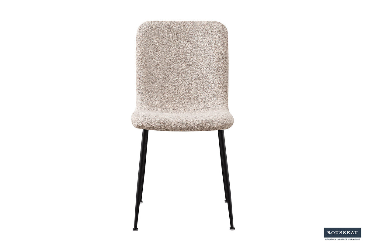 SALE - Stoel 'Alice' Bouclé Beige (2/doos) - foto 3