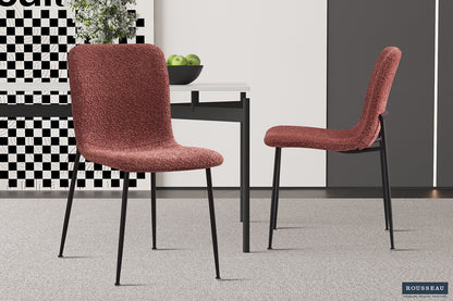 SALE - Stoel 'Alice' Bouclé Roze (2/doos)
