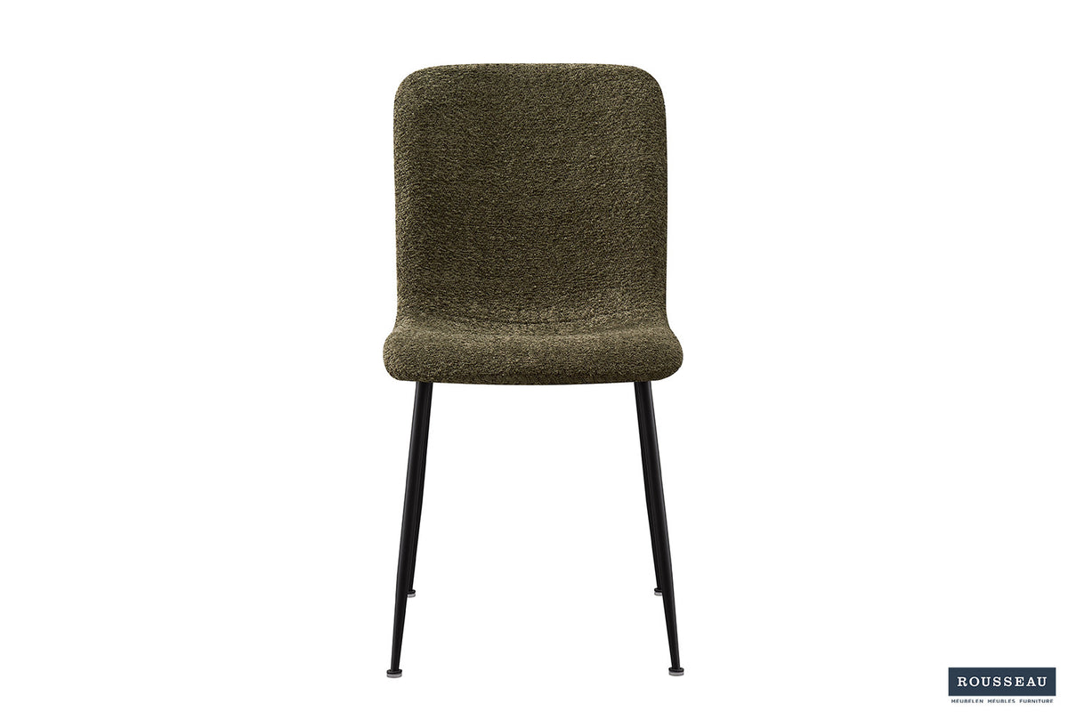 SALE - Stoel 'Alice' Bouclé Groen (2/doos) - foto 3
