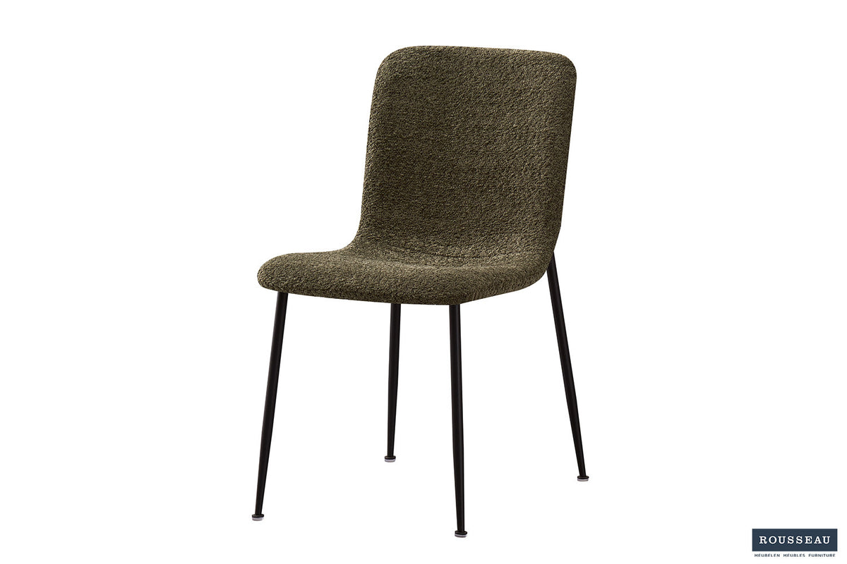 SALE - Stoel 'Alice' Bouclé Groen (2/doos) - foto 4