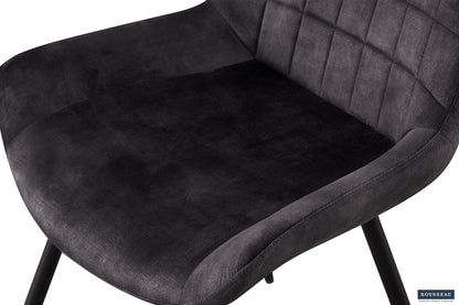 SALE - Stoel 'Nina' Fluweel Grijs (2/doos) - foto 7