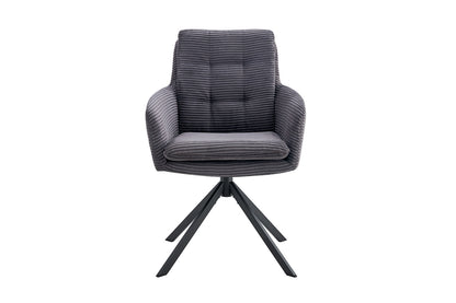 SALE - Stoel 'Luna' Draaibaar tot 0 Corduroy Fabb Hyper 16 Grijs (2/doos) - foto 4