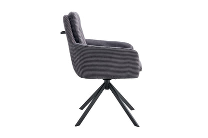 SALE - Stoel 'Luna' Draaibaar tot 0 Corduroy Fabb Hyper 16 Grijs (2/doos) - foto 6