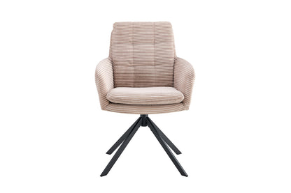 SALE - Stoel 'Luna' Draaibaar tot 0 Corduroy Fabb Hyper 38 Zand (2/doos) - foto 4