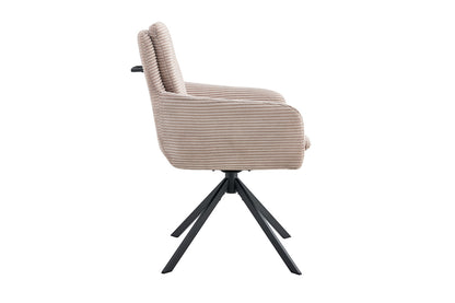 SALE - Stoel 'Luna' Draaibaar tot 0 Corduroy Fabb Hyper 38 Zand (2/doos) - foto 6