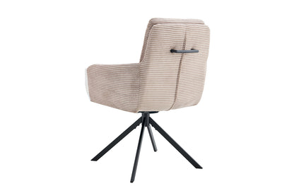 SALE - Stoel 'Luna' Draaibaar tot 0 Corduroy Fabb Hyper 38 Zand (2/doos) - foto 7