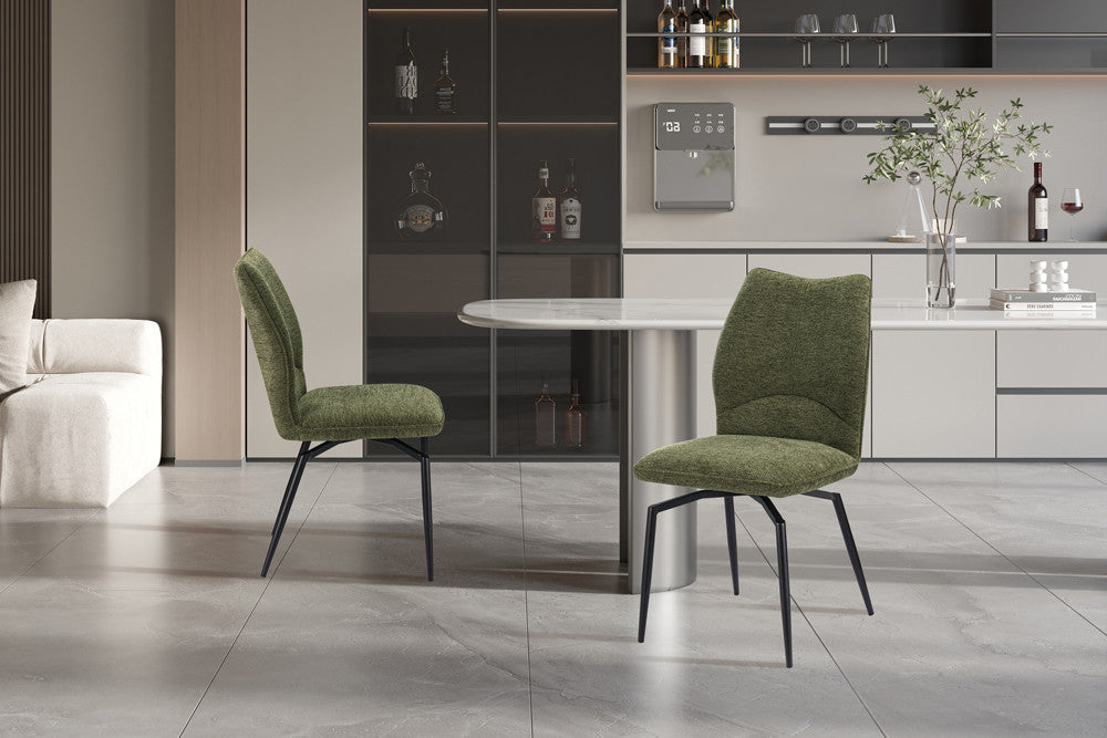 Stoel 'Lara' Draaibaar tot 0 Stof Ote Sea 360 Groen (2/doos) - foto 3