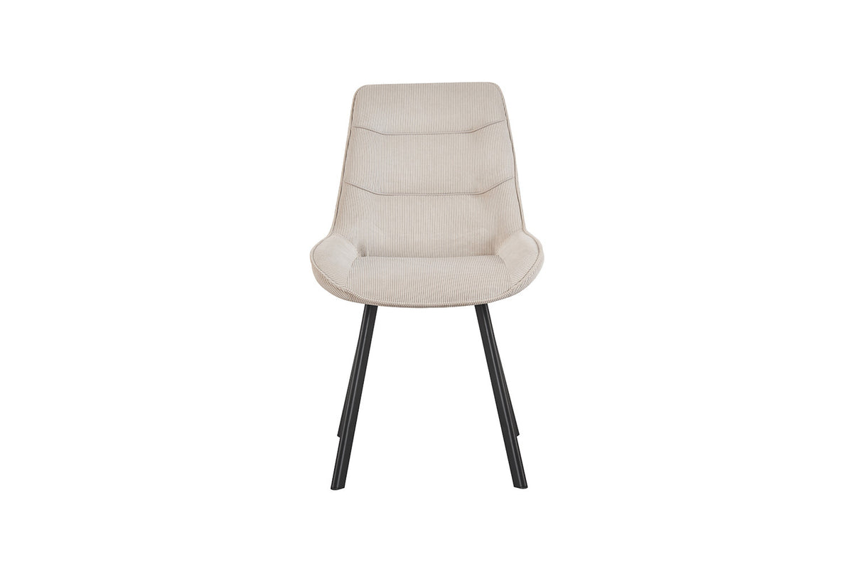 SALE - Stoel 'Amelie' Corduroy Zand (2/doos) - foto 4