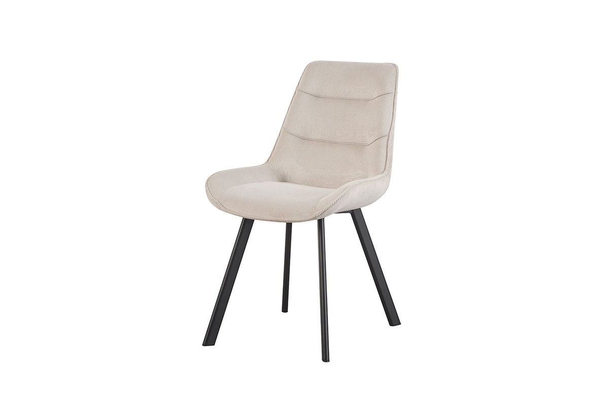 SALE - Stoel 'Amelie' Corduroy Zand (2/doos) - foto 5