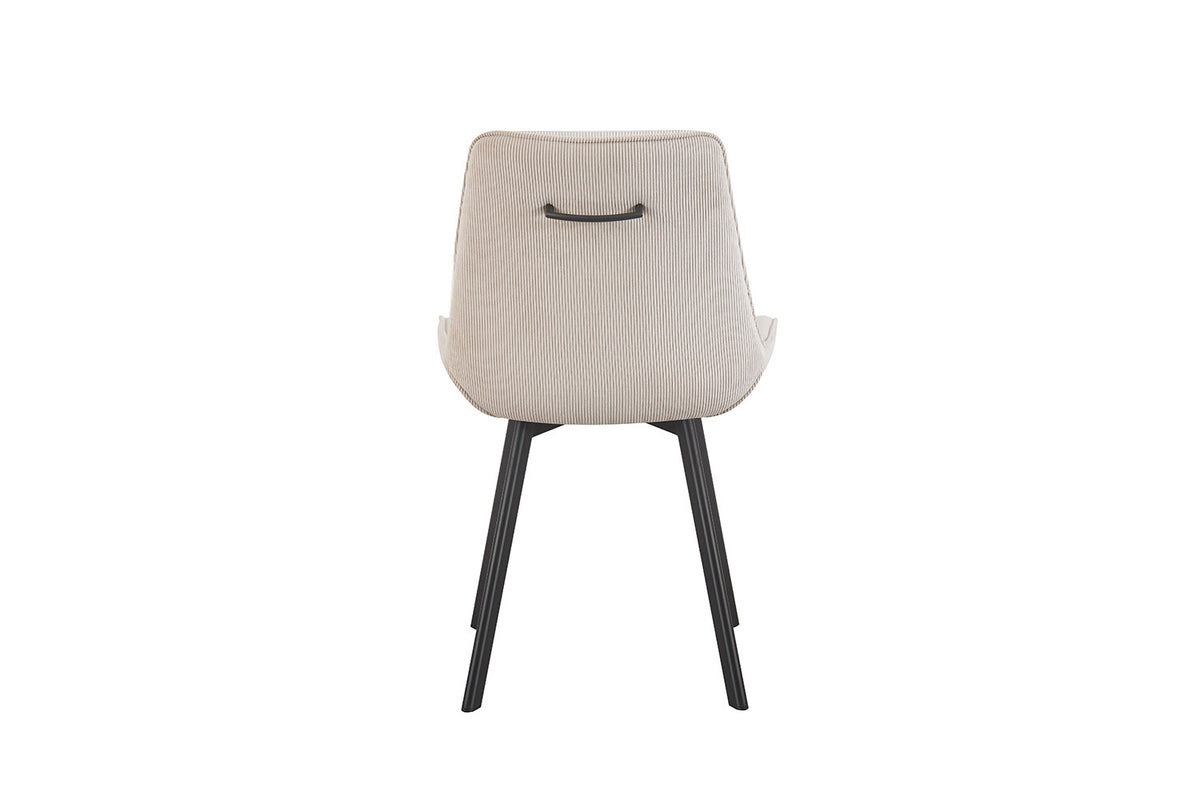 SALE - Stoel 'Amelie' Corduroy Zand (2/doos) - foto 7