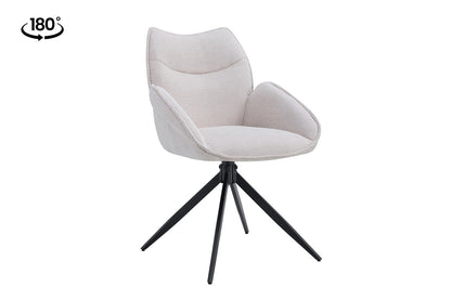 Stoel 'Mahi' Draaibaar tot 0 Stof Ote Share 101 Beige (2/doos) - foto 5